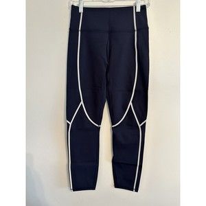 Zuda Womens Z-Stretch Leggings with Reflective Coverstitch Dark Navy Small Size